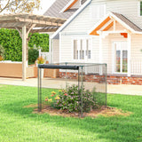 4' x 4' Crop Cage with Zippered Door and Steel Frame, Black