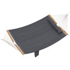 128" x 55" 2-Person Hammock with Pillow, 440 lbs Capacity, Gray