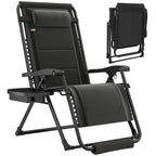 Zero Gravity Lounger Chair with Cup Holder, 400 LBS Capacity, Black