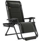 Zero Gravity Lounger Chair with Cup Holder, 400 LBS Capacity, Black