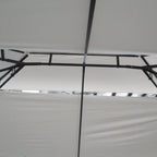10' x 13' Outdoor Gazebo with Double Roof and Screen Panels, White