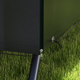 85" x 61" x 59" 3-Seater Patio Swing Cover, Black