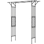 7.1ft Garden Arch for Climbing Plants and Wedding Decor, Black