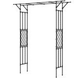 7.1ft Garden Arch for Climbing Plants and Wedding Decor, Black