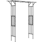 7.1ft Garden Arch for Climbing Plants and Wedding Decor, Black
