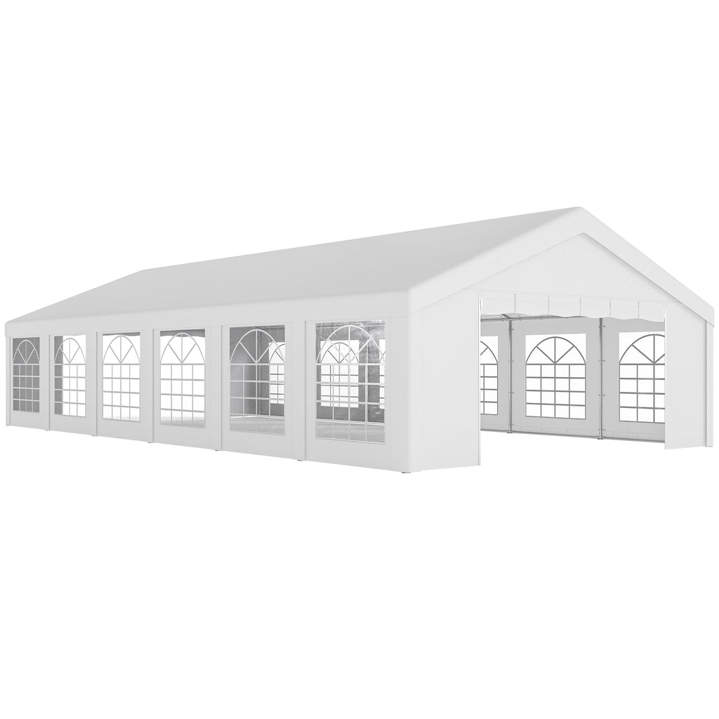 20' x 40' Heavy Duty Party Tent and Carport with 12 Sidewalls, White