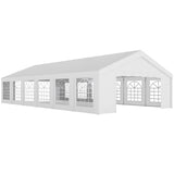 20' x 40' Heavy Duty Party Tent and Carport with 12 Sidewalls, White