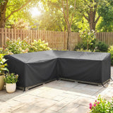 V-Shaped Garden Furniture Cover with Air Vent, 216 x 216 cm, Black