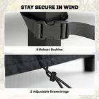 V-Shaped Garden Furniture Cover with Air Vent, 216 x 216 cm, Black