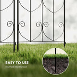 Set of 2 Metal Garden Trellis Panels, 180 x 50 cm, Bird Design