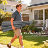 10ft Patio Umbrella with Push Button Tilt and Crank, Dark Grey