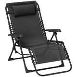 Zero Gravity Chair with 5-Position Backrest and Headrest, Black