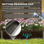 35.6" x 15" x 70.9" Raised Garden Bed with Trellis, Dark Grey