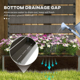 35.6" x 15" x 70.9" Raised Garden Bed with Trellis, Dark Grey