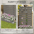 35.6" x 15" x 70.9" Raised Garden Bed with Trellis, Dark Grey