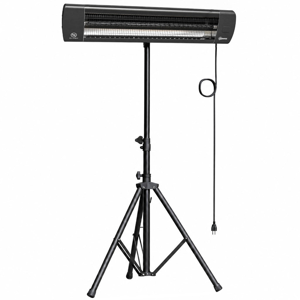 2500 W Infrared Patio Heater with Adjustable Tripod, IP65, 3 Heat Levels, Black