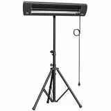 2500 W Infrared Patio Heater with Adjustable Tripod, IP65, 3 Heat Levels, Black