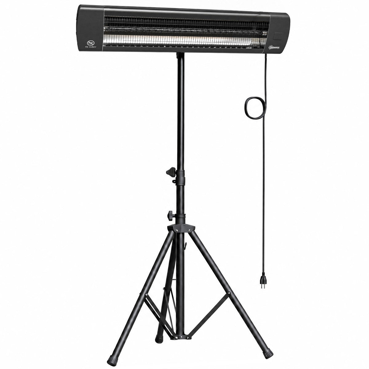 2500 W Infrared Patio Heater with Adjustable Tripod, IP65, 3 Heat Levels, Black