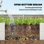 6.5 x 3 x 1ft Vinyl Raised Garden Bed with Divider, White