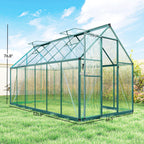 11' x 6' Polycarbonate Walk-in Greenhouse, Dark Green