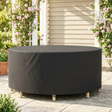 Round Garden Furniture Cover, 420D Oxford, 214 x 70 cm, Black