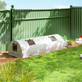 7' x 3' x 2' Portable Mini Greenhouse with 5 Mesh Windows, White
