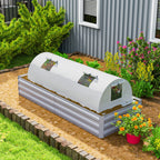 7' x 3' x 2' Portable Mini Greenhouse with 5 Mesh Windows, White