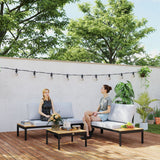 4 Piece L-Shaped Garden Furniture Set with 2 Coffee Tables, Teak