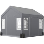 3 x 3 m Heavy Duty Garden Gazebo with Sides, Windows & 4 Weight Bags, Grey