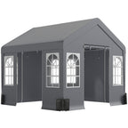 3 x 3 m Heavy Duty Garden Gazebo with Sides, Windows & 4 Weight Bags, Grey