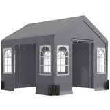 3 x 3 m Heavy Duty Garden Gazebo with Sides, Windows & 4 Weight Bags, Grey