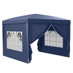 10' x 10' Outdoor Pop Up Party Tent Gazebo with Carrying Bag, Blue