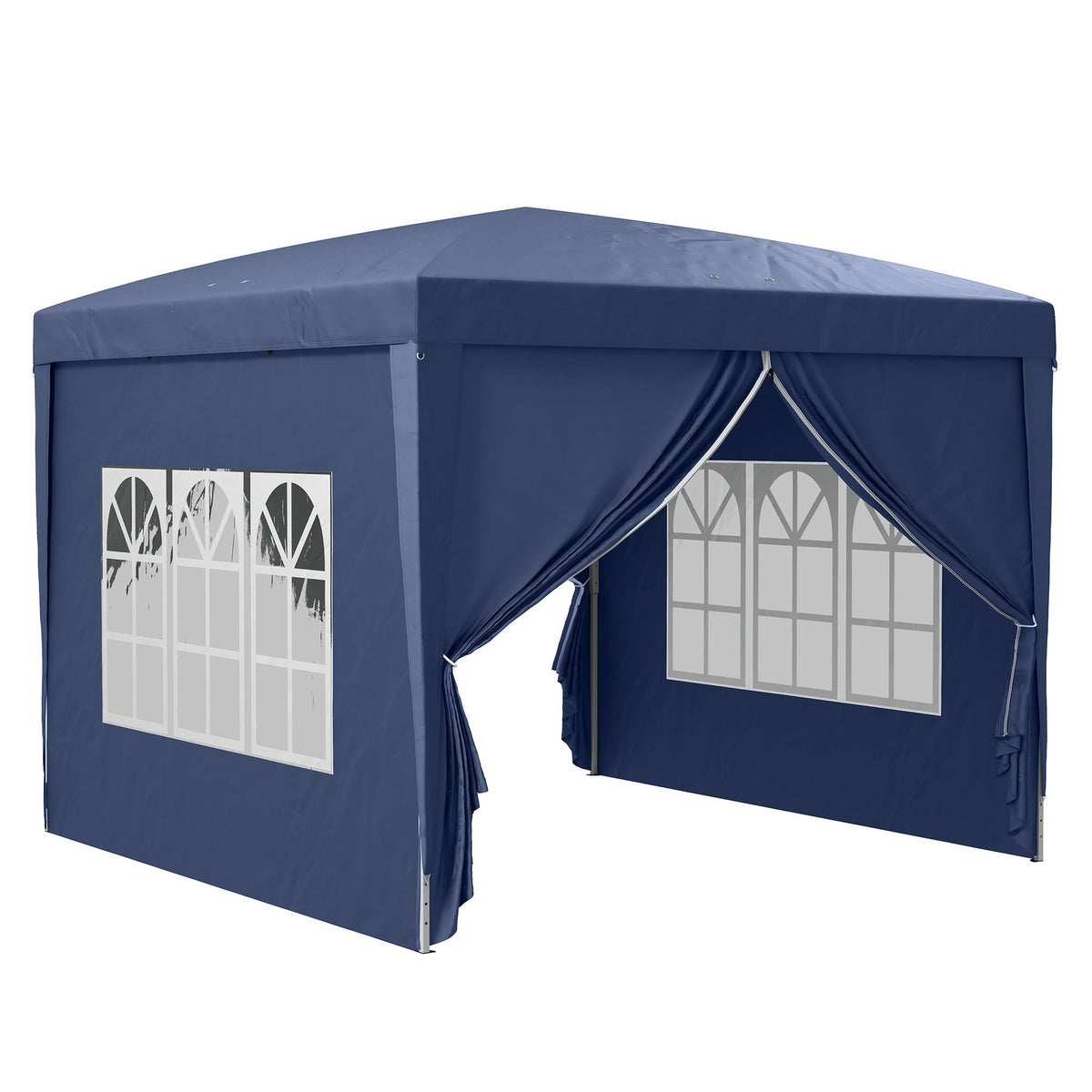 10' x 10' Outdoor Pop Up Party Tent Gazebo with Carrying Bag, Blue