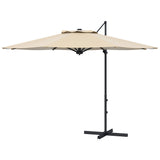 10ft Cantilever Patio Umbrella with 360° Rotation and Tilt, Khaki