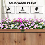 59.8" Raised Garden Bed with Arch Trellis for Climbing Plants, Dark Brown