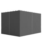 10' x 13' Gazebo Sidewall Set with 4 Panels and Hooks, Light Grey