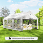 4 x 6 m Gazebo with 4 Removable Sidewalls, White