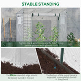 6.6' x 2.5' x 5.5' Walk-in Greenhouse with Door and Window, White