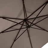 AKZ PLUS 11.5' Square Cantilever Umbrella - Bronze Frame & Taupe Canopy