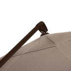 AKZ PLUS 11.5' Square Cantilever Umbrella - Bronze Frame & Taupe Canopy