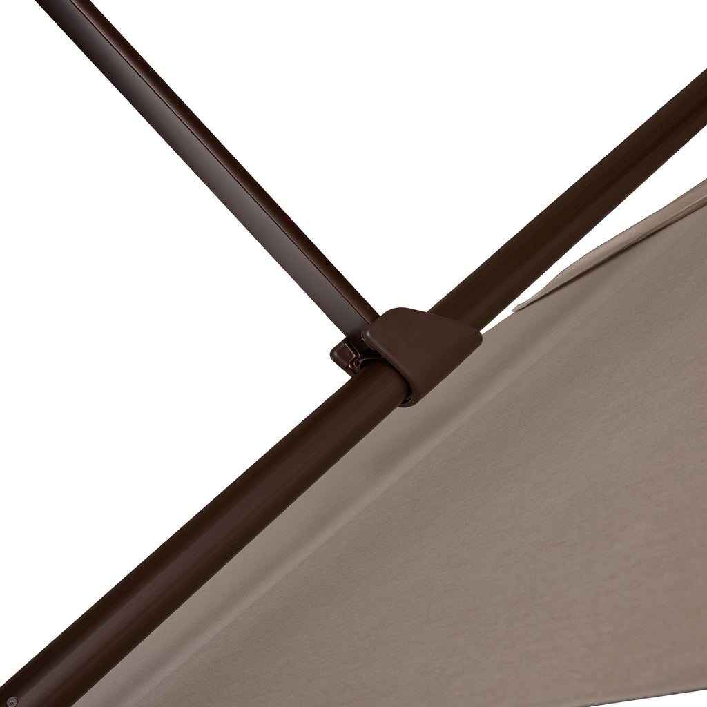 AKZ PLUS 11.5' Square Cantilever Umbrella - Bronze Frame & Taupe Canopy