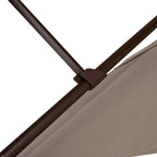 AKZ PLUS 11.5' Square Cantilever Umbrella - Bronze Frame & Taupe Canopy