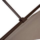 AKZ PLUS 11.5' Square Cantilever Umbrella - Bronze Frame & Taupe Canopy
