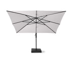AKZ PLUS 11.5' Square Cantilever Umbrella - Black Frame & Cast Silver Canopy