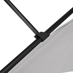 AKZ PLUS 11.5' Square Cantilever Umbrella - Black Frame & Cast Silver Canopy
