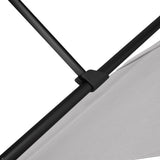 AKZ PLUS 11.5' Square Cantilever Umbrella - Black Frame & Cast Silver Canopy