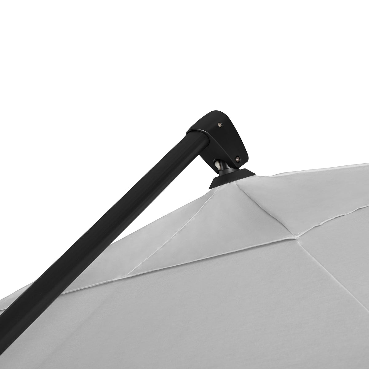 AKZ PLUS 11.5' Square Cantilever Umbrella - Black Frame & Cast Silver Canopy