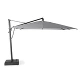 AKZ PLUS 11.5' Square Cantilever Umbrella - Black Frame & Canvas Granite Canopy