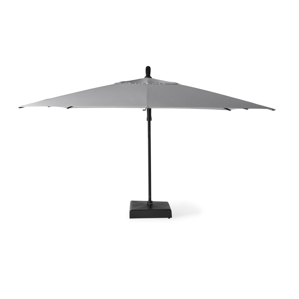 AKZ PLUS 11.5' Square Cantilever Umbrella - Black Frame & Canvas Granite Canopy