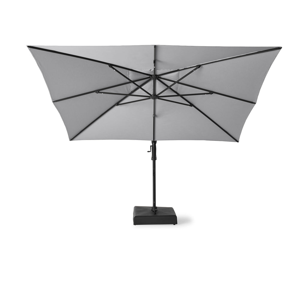AKZ PLUS 11.5' Square Cantilever Umbrella - Black Frame & Canvas Granite Canopy